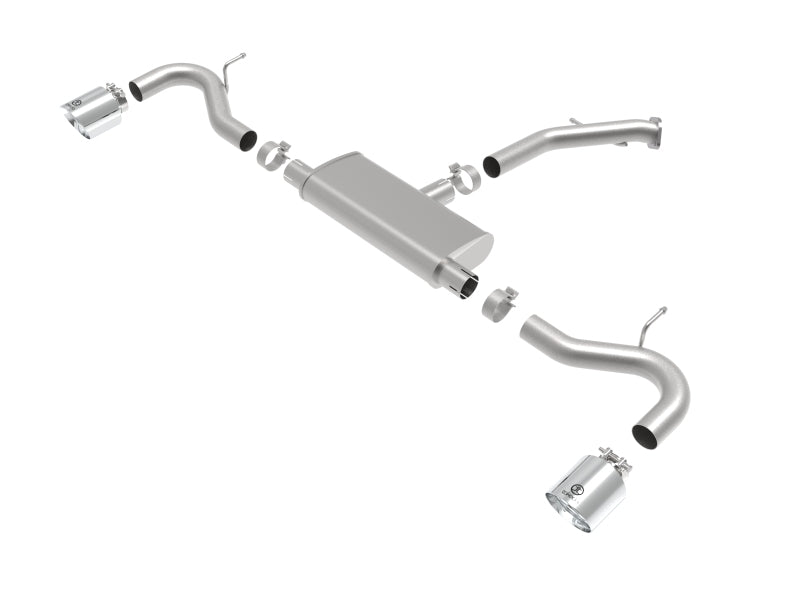 aFe Takeda Series 2.5in 409 SS Axle-Back Exhaust System Polished 18-20 Hyundai Elantra GT L4-1.6L(t) 49-47016-P