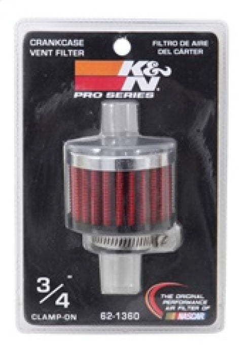 K&N Vent Air Filter/ Breather: High Performance, Premium, Washable, Replacement Engine Filter: Flange Diameter: 0.75 In, Filter Height: 1.5 In, Flange Length: 0.4375 In, Shape: Breather, 62-1360