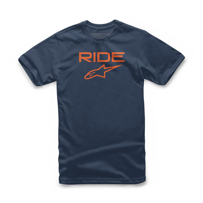 Alpinestars Youth Ride 2.0 Tee Navy/Orange Lg 3038-72010-7032-L