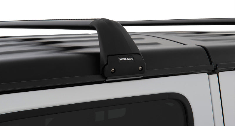 Rhino-Rack 07-22 compatible with Jeep Wrangler JK/JL 4 Door Hard Top Vortex SG 2 Bar Roof Rack Black SG59