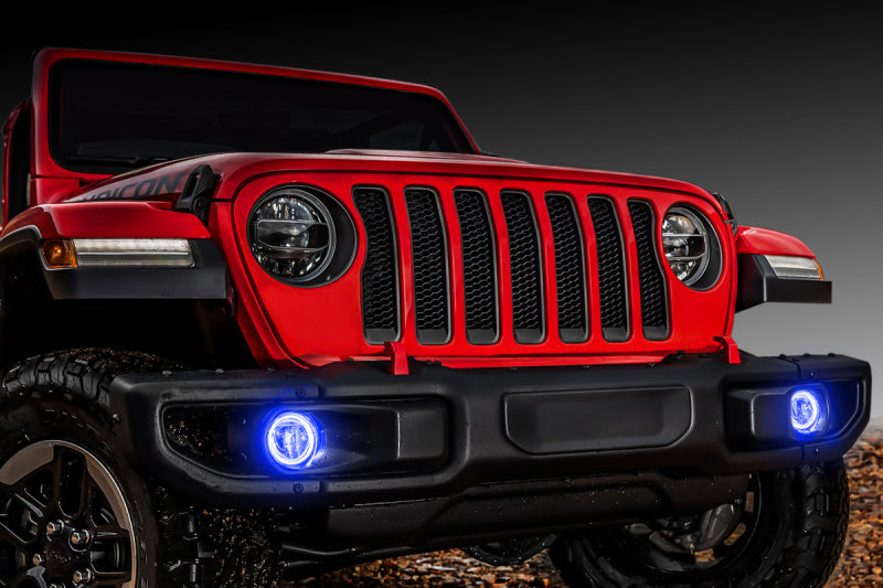 Oracle compatible with Jeep Wrangler JL/Gladiator JT LED Surface Mount Fog Light Halo Kit ColorSHIFT SEE WARRANTY 1215-333