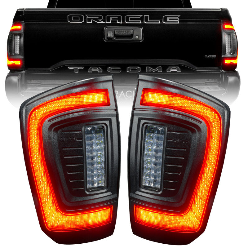 Oracle Lighting 16-23 Gen 3 Toyota Tacoma Black Series Flush Style LED Tail Lights SEE WARRANTY 5911-504-T