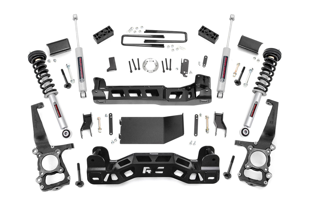 Rough Country 4 Inch Lift Kit N3 Struts Fits Ford F-150 4WD (2014) 57431