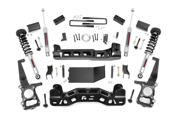 Rough Country 4 Inch Lift Kit N3 Struts Fits Ford F-150 4WD (2014) 57431