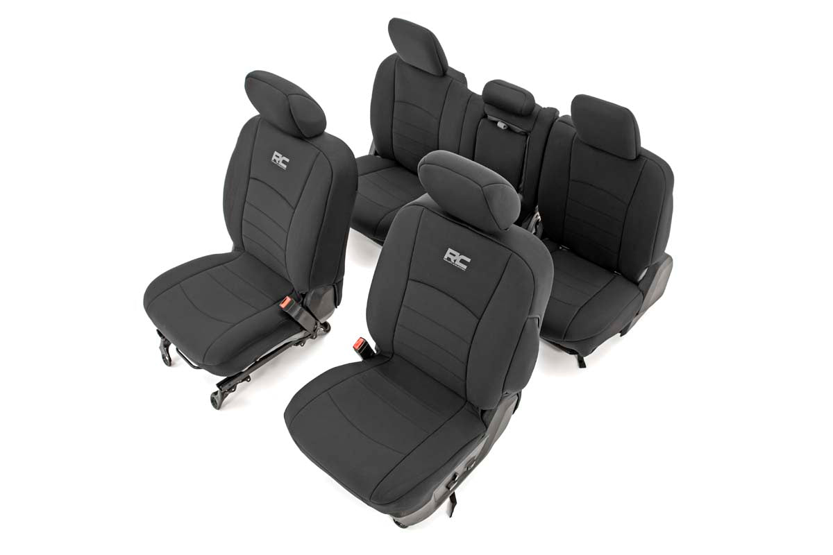 Rough Country Seat Covers Fr Bucket Rr W/Arm Rest Fits RAM 1500 (09-18)/2500 (10-18)/3500 (10-18) 91029