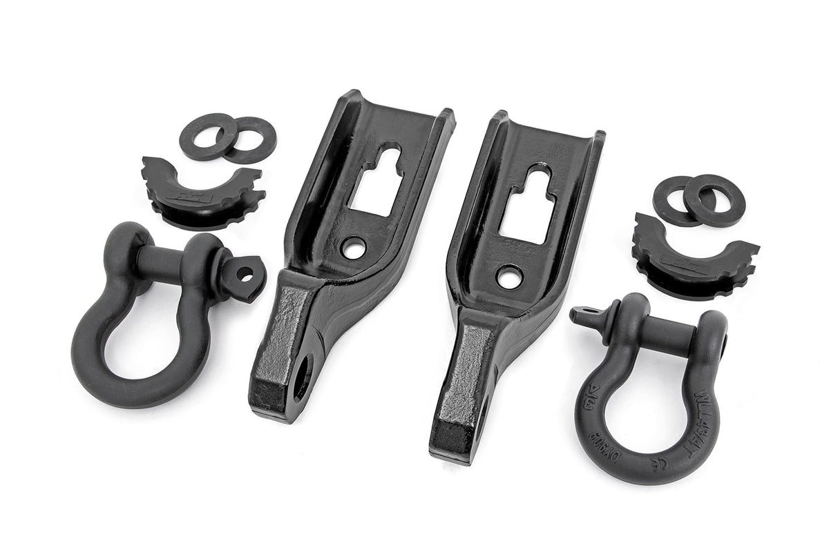 Rough Country Tow Hook Brackets D-Ring Combo Fits Ford F-150 2WD/4WD (2009-2020) RS158
