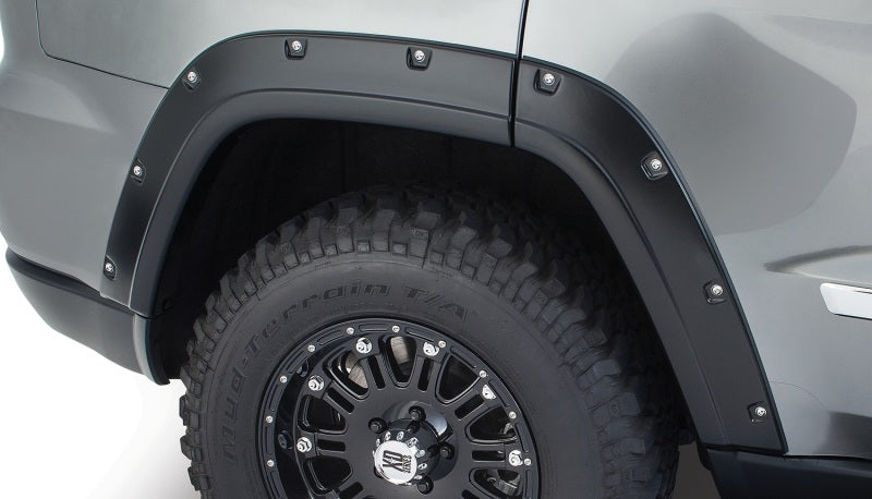 Bushwacker 11-18 compatible with Jeep Grand Cherokee Pocket Style Flares 4pc Does Not Fit SRT8 Black 10927-02