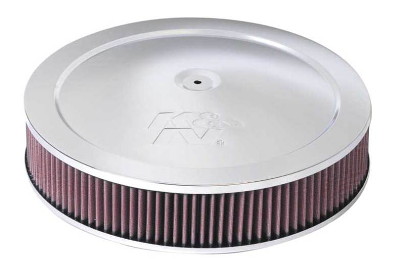 K&N 14in Red Custom Air Cleaner Assembly 5.125in ID x 14in OD x 2.75in H x 1.25in Drop Base 60-1280