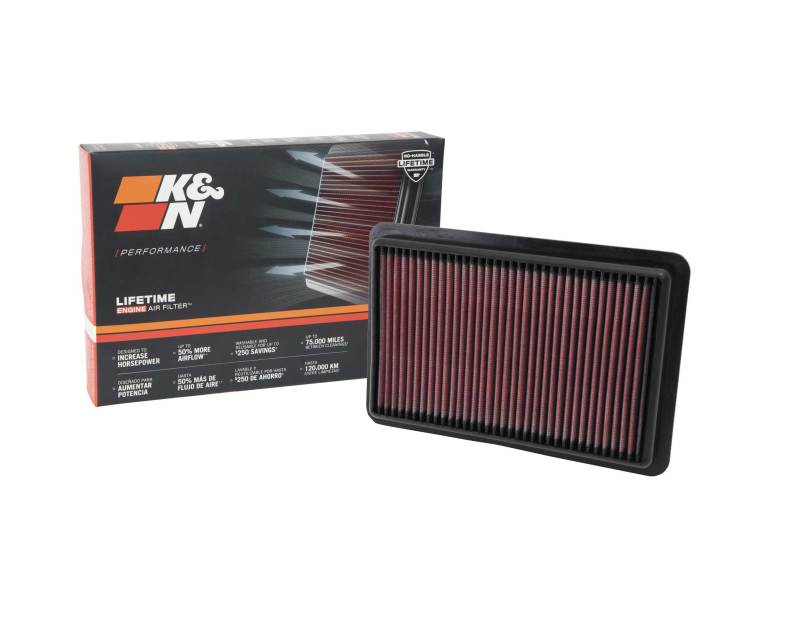 K&N Replacement Air Filter 12-13 Mazda 3 Skyactiv 2.0L / 13-14 Mazda CX-5 2.0L / 14 Mazda 6 2.5L 33-2480