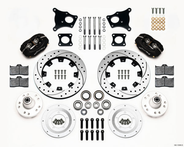 Wilwood Forged Dynalite Front Kit 12.19in Drilled AMC 71-76 OE Disc w/o Bendix Brakes 140-13395-D