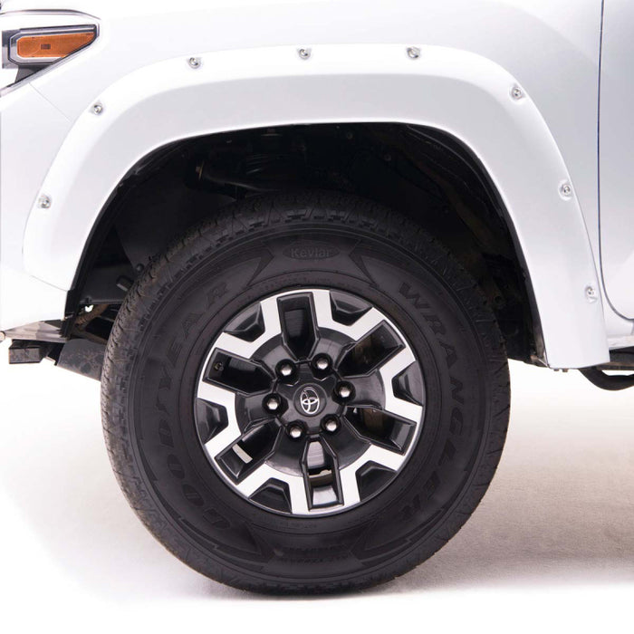 EGR 14+ Chev Silverado 6-8ft Bed Bolt-On Look Color Match Fender Flares Set Summit White 791574-GAZ