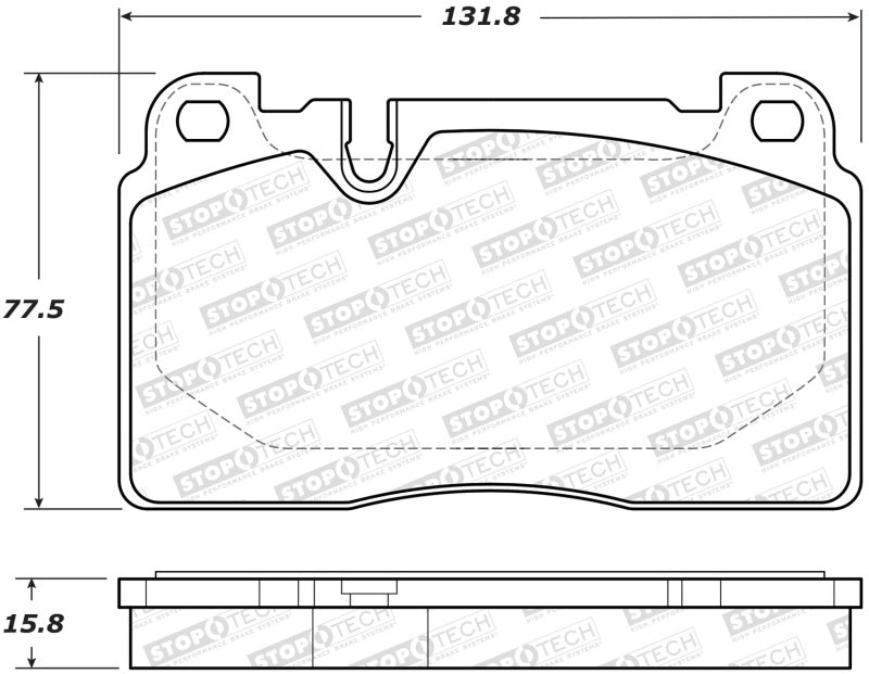 StopTech 07-15 Audi Q7 Street Performance Front Brake Pads 308.1663