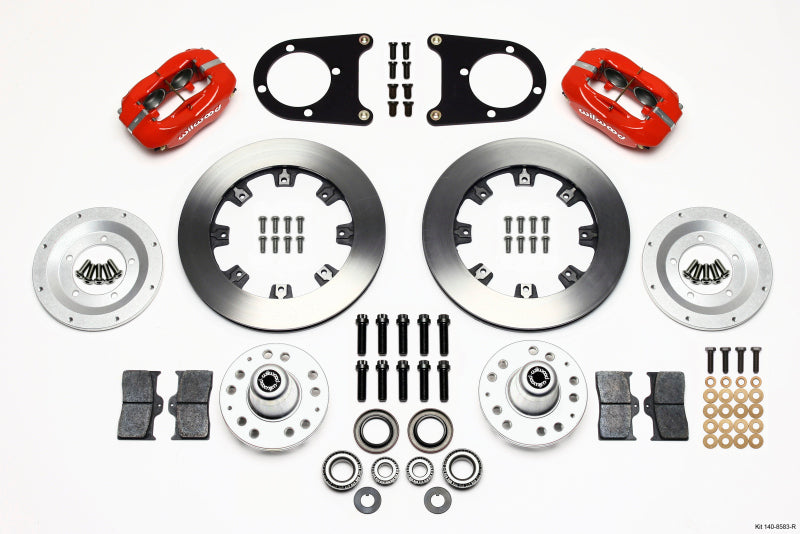 Wilwood Forged Dynalite Front Kit 12.19in Red 37-48 Ford Psgr. Car Spindle 140-8583-R