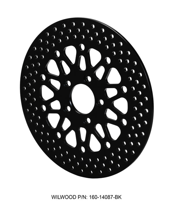Wilwood Rotor-Rear-H-D Motorcycle 2008-Up Black Finish 11.80 x .276 5 on 3.25in 160-14087-BK