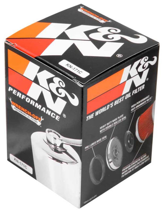 K&N Motorcycle Oil Filter: High Performance, Premium, Designed to be used with Synthetic or Conventional Oils: Fits Select Harely Davidson, Buell Motorcycles, KN-171C