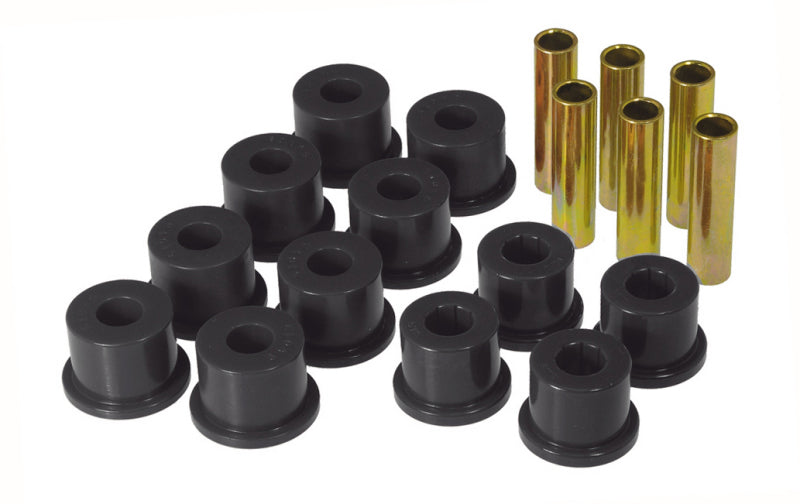 Prothane GM Rear Spring & Shackle Bushings (w/ 1.5in OD Frame Shackle Bush) Black 7-1054-BL