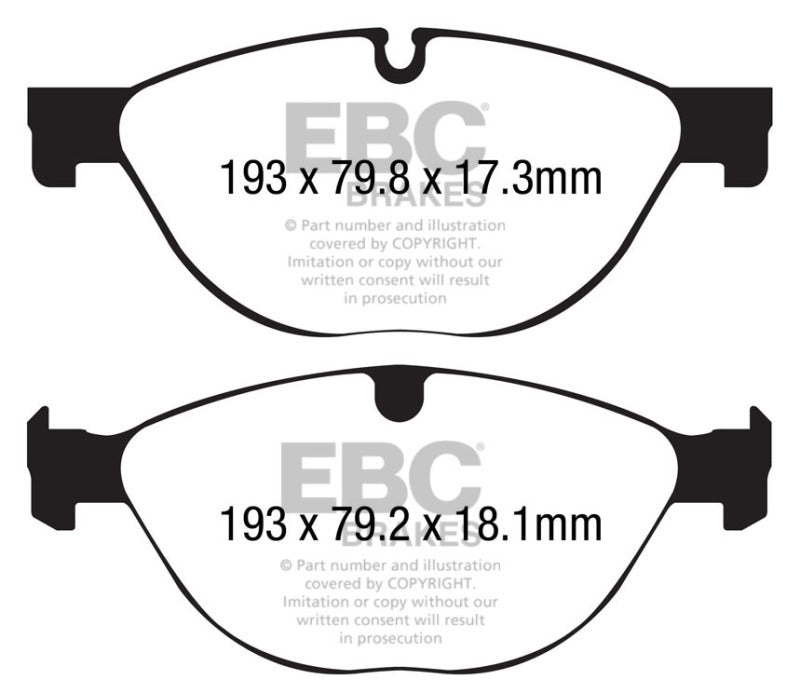 EBC 13+ Jaguar F-Type (Cast Iron Only) 3.0 Supercharged (380) Perf Pkg Redstuff Front Brake Pads DP32191C