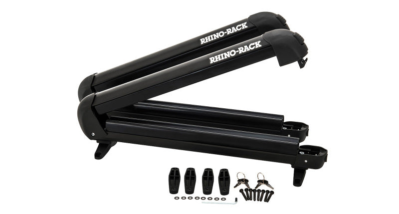 Rhino-Rack Universal Ski/Snowboard Carrier Fits 4 Pairs of Skis or 2 Snowboards Black 574