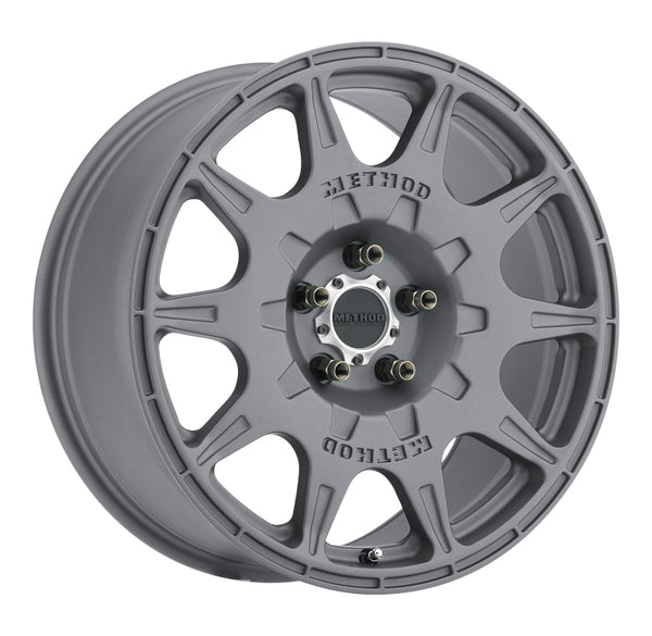 Method MR502 RALLY 17x8 +38mm Offset 5x100 67.1mm CB Titanium Wheel MR50278051838