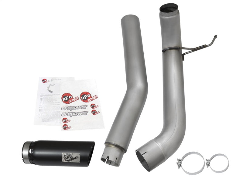 aFe LARGE BORE HD 5in DPF-Back SS Exhaust w/ Black Tip 2016 Compatible with Nissan Titan 5.0L V8 (td) CC SB 49-46112-B