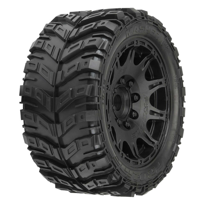 Pro-Line Racing 1/6 Masher X HP BELTED Fr/Rr 5.7" MT Tires Mounted 24mm Black Raid 2 PRO1017610