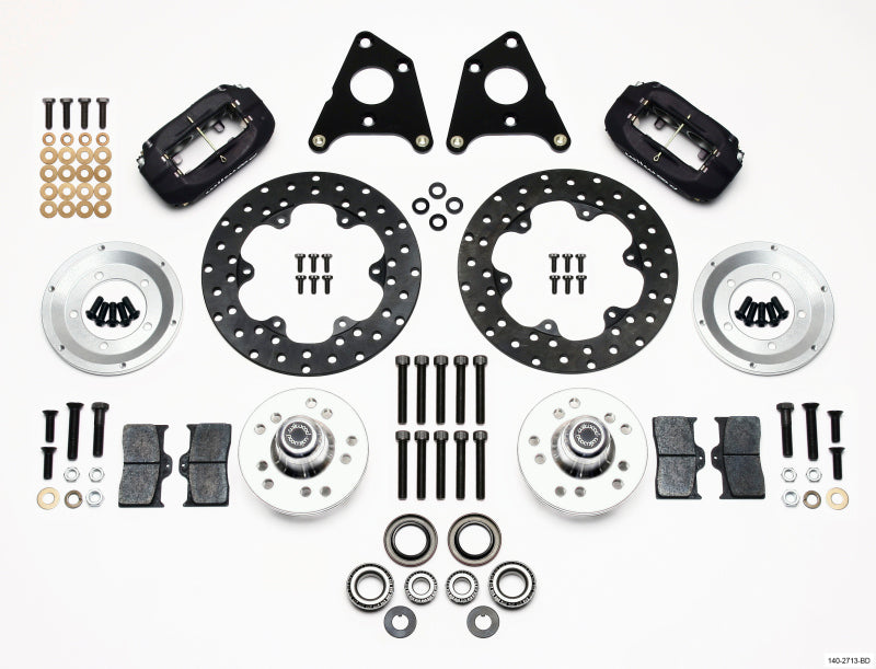 Wilwood Forged Dynalite Front Drag Kit Drilled Rotor CPD 65-72 A w/10in Drum 140-2713-BD