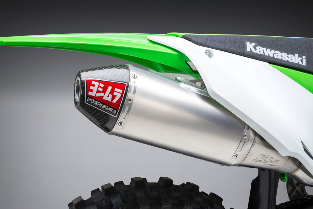 Yoshimura RS-4 Slip-On Exhaust (Signature/Stainless/Aluminum/Carbon Fiber) for 19-22 Kawasaki KX450