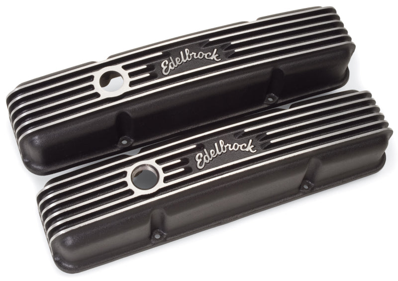 Edelbrock Valve Cover Classic Series Chevrolet 1959-1986 262-400 CI V8 Black 41443