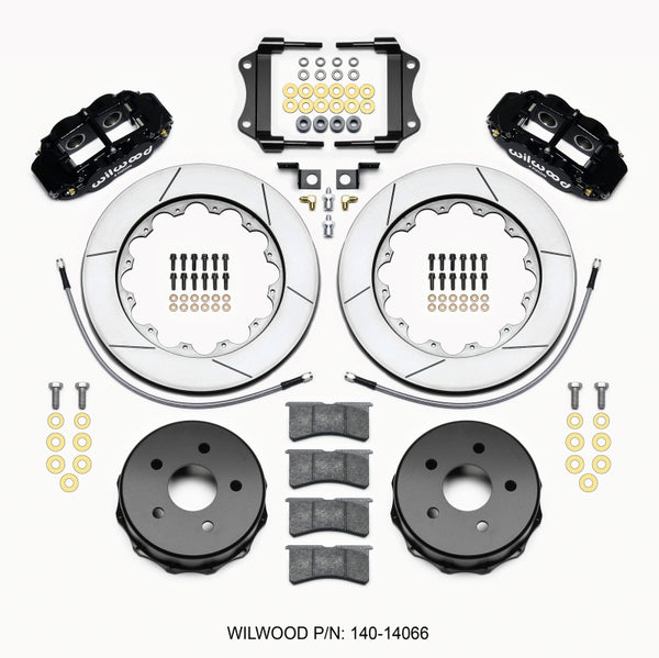 Wilwood Narrow Superlite 4R Rear Kit 14.00in 2007-up compatible with Jeep JK w/Lines 140-14066