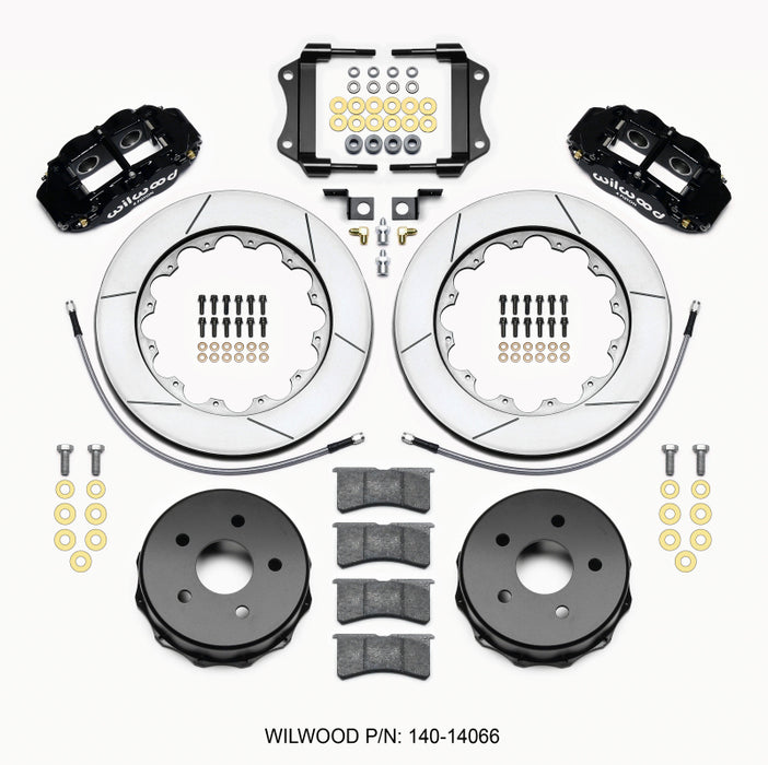 Wilwood Narrow Superlite 4R Rear Kit 14.00in 2007-up compatible with Jeep JK w/Lines 140-14066