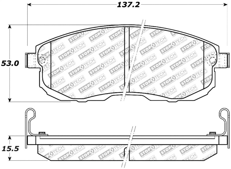 StopTech Street Select Brake Pads Front 305.08151