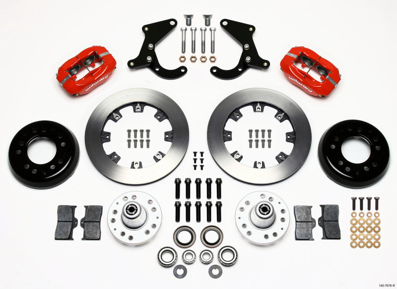 Wilwood Forged Dynalite Front Kit 12.19in Red 55-57 Chevy 140-7676-R