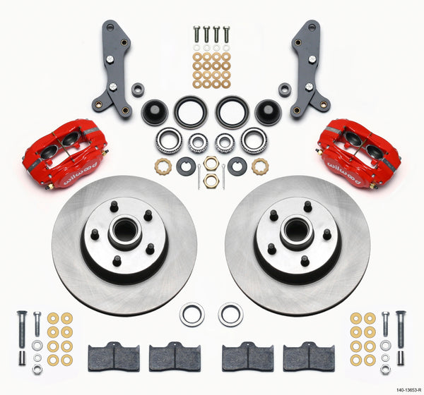 Wilwood Forged Dynalite-M Front Kit 11.30in 1 PC Rotor&Hub Red 60-68 Ford / Mercury Full Size 140-13653-R