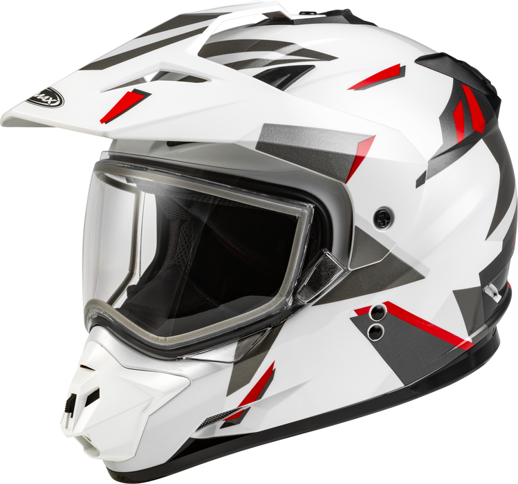 Gmax A2114016 Gm-11S Ripcord Adventure Snow Helmet White/Grey/Red Lg