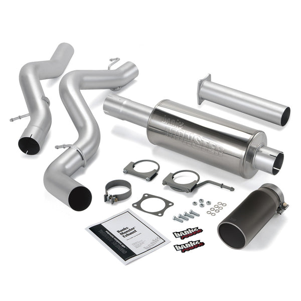 Banks Power 02-05 Chevy 6.6L SCLB Monster Exhaust System SS Single Exhaust w/ Black Tip 48632-B