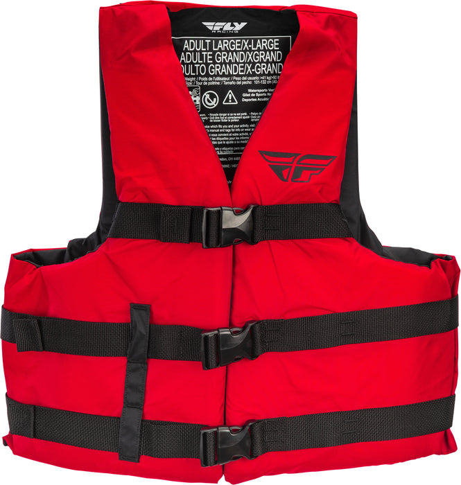 FLY Racing Adult Nylon Flotation Vest (Red, 3X-Large)