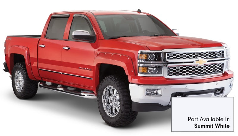 Bushwacker 16-18 Chevy Silverado 1500 Fleetside Pocket Style Flares 4pc Summit White 40957-14