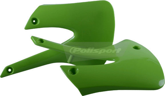 Polisport Radiator Shrouds Green for Kawasaki KX85 KX100 ALL