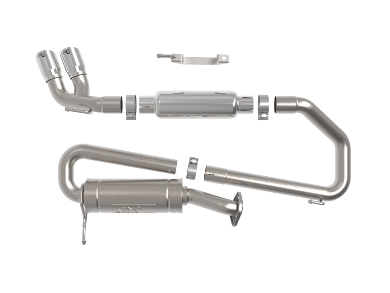 aFe 18-21 Suzuki Jimny Takeda 2-1/4in. 304 SS Cat-Back Exhaust w/ Polished Tip 49-37020-P