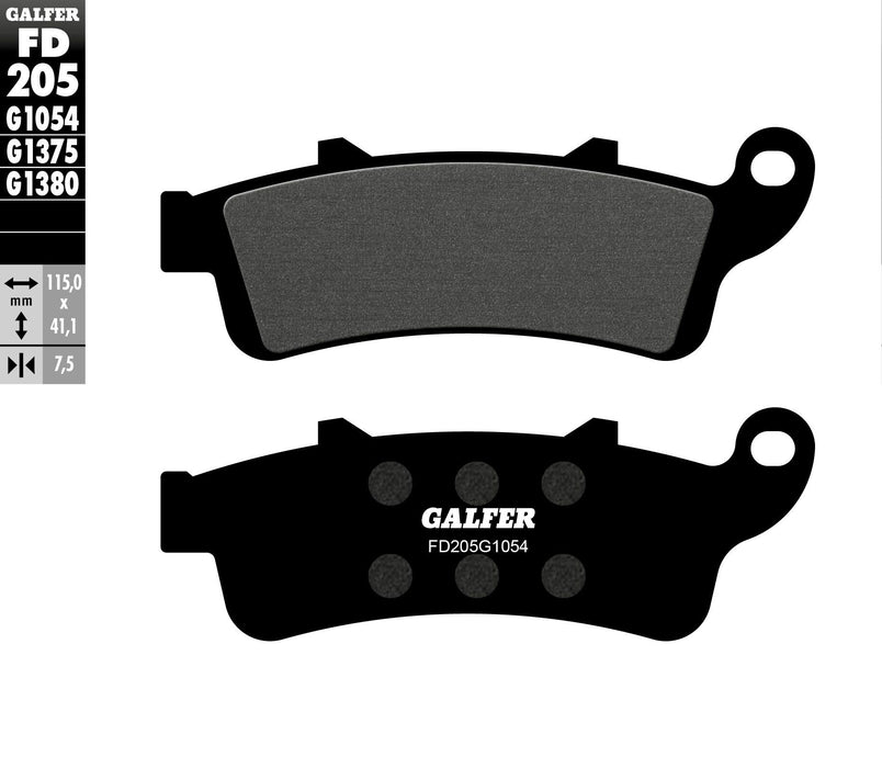 Galfer Semi-Metallic Brake Pads (Rear G1054) Compatible With 10-13 HONDA VT1300CSA