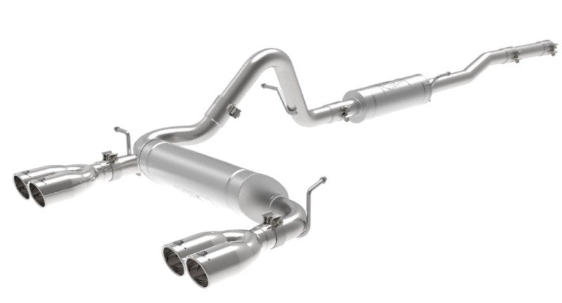 aFe Vulcan Series 2.5in 304SS Cat-Back Exhaust 07-18 compatible with Jeep Wrangler (JK) V6-3.6/3.8L w/ Polished Tips 49-38087-P