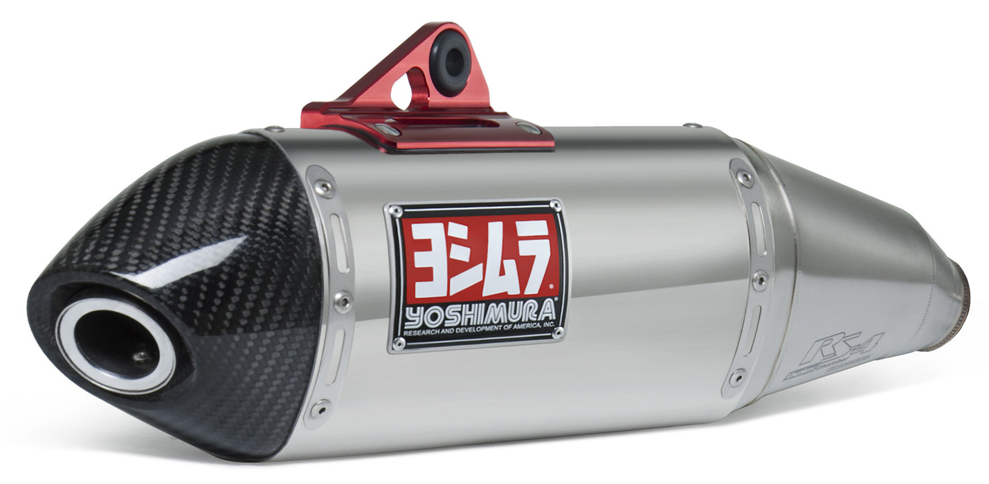 Yoshimura RS-4 Slip-On Exhaust (Street/Carbon Fiber) Compatible with 13-18 Kawasaki ZX636