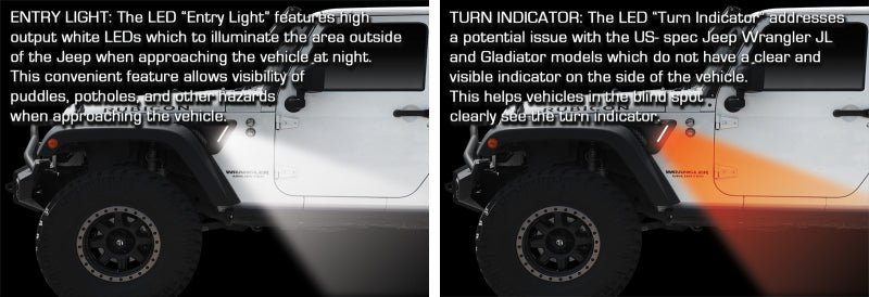 Oracle Sidetrack LED System compatible with Jeep Wrangler JK SEE WARRANTY 5873-504