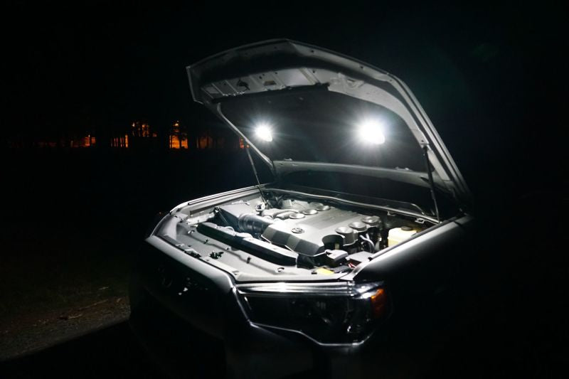 KC HiLiTES Cyclone 2in. LED Universal Under Hood Lighting Kit (Incl. 2 Cyclone Lights/Switch/Wiring) 355