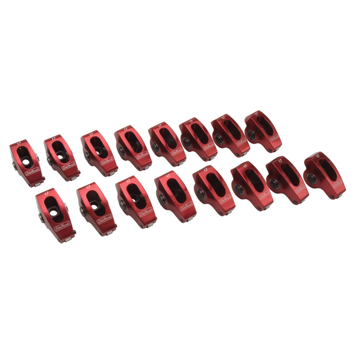 Edelbrock Rocker Arms Roller BBC 7/16In 1 7 1 Ratio Set of 16 77790