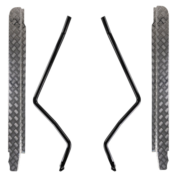 ARB Deluxe Side Rail & Step 12On 47.6mm, Fits 2012-2023 Toyota Land Cruiser 80 Series 4412470