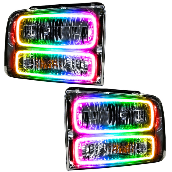 Oracle 05-07 Ford F-250/350 SMD HL Chrome ColorSHIFT w/o Controller SEE WARRANTY 7160-334