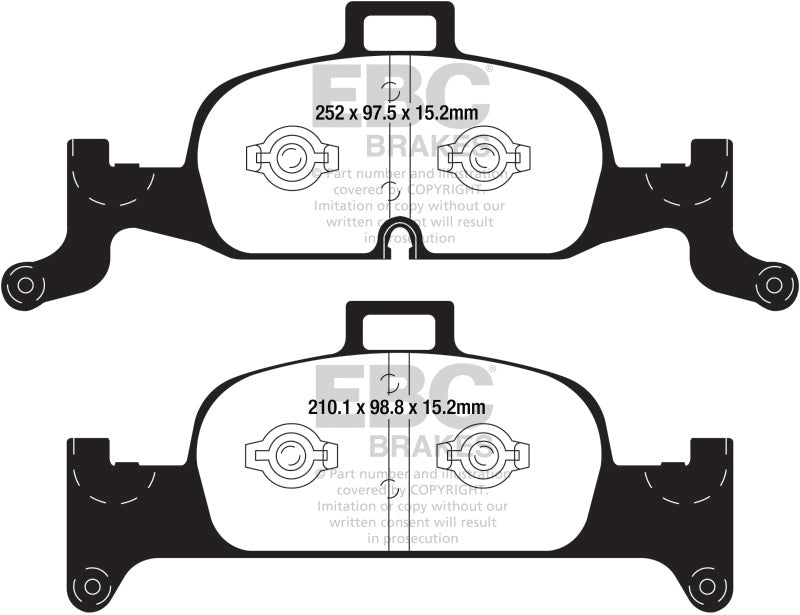 EBC 2018+ Audi A4 Allroad Quattro 2.0L Turbo Yellowstuff Front Brake Pads DP42290R