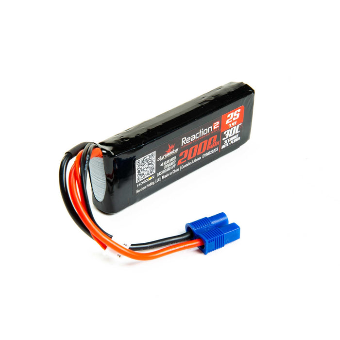 Dynamite Reaction2 7.4V 2000mAh 2S 30C LiPo EC3 Minis TWH DYNB20233 Car Batteries & Accessories