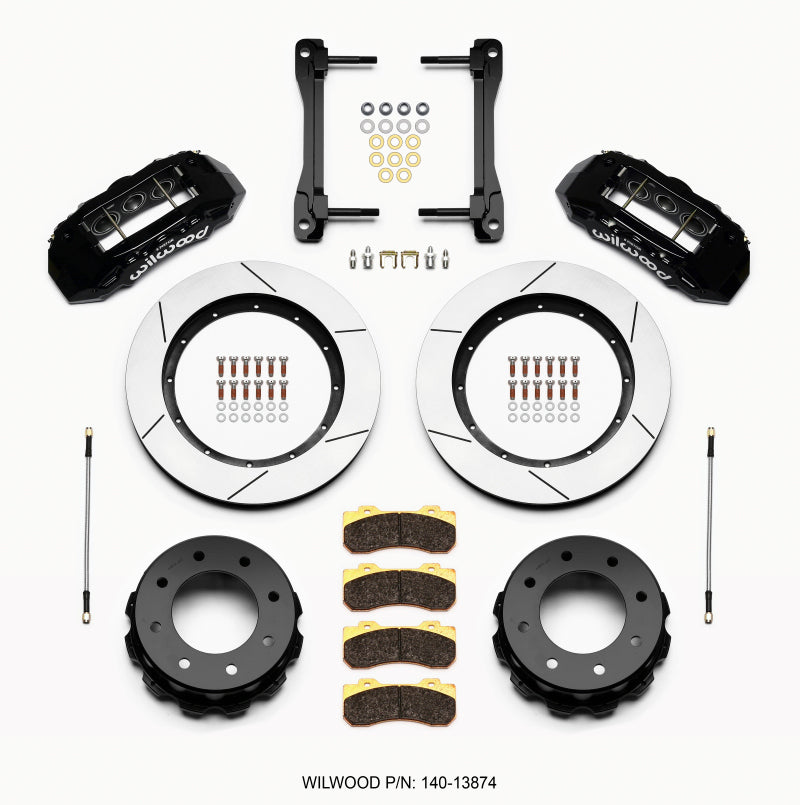 Wilwood TX6R Rear Kit 15.50in Black 2011-2015 GM Truck/SUV 2500 140-13874